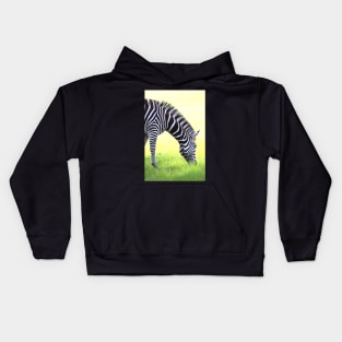 Zebra Grazing Kids Hoodie